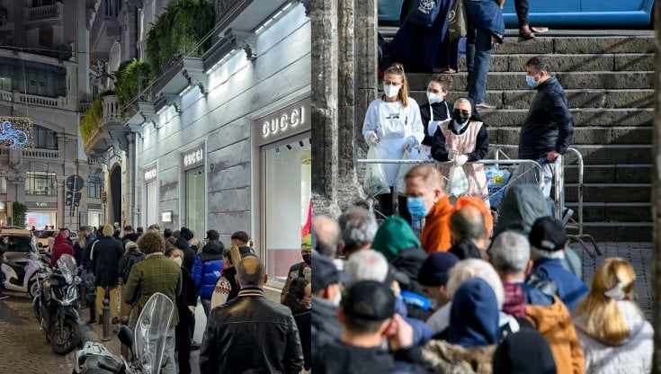 Napoli, le due città tra povertà e lusso