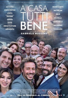 “A casa tutti bene”, la locandina ufficiale del film di Muccino girato a Ischia
