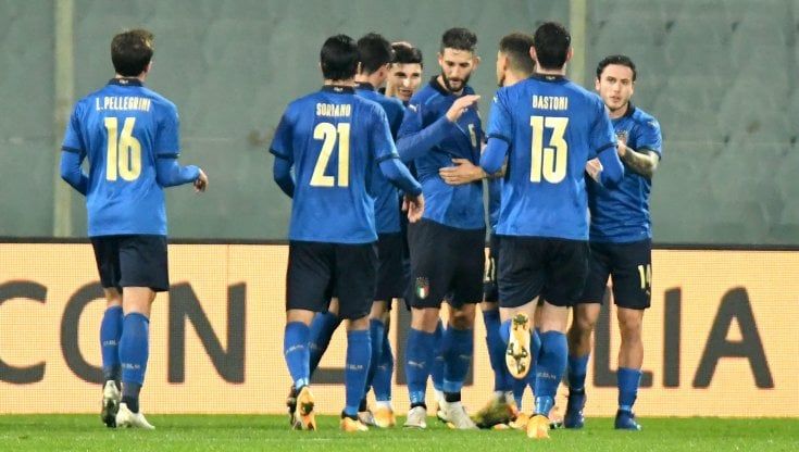 Italia-Estonia 4-0; doppietta di Grifo, gol di Bernardeschi e Orsolini: 20° risultato utile per gli azzurri