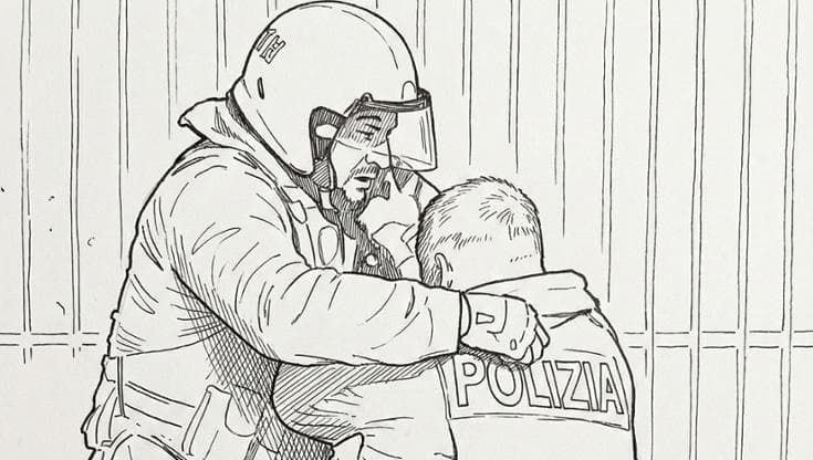 Scontri a Torino, la foto degli agenti aggrediti è IA. Polizia: “Presa dal web, non è opera nostra”