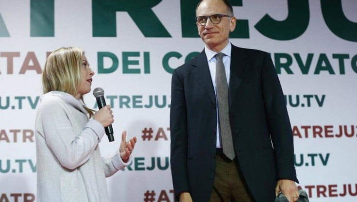 Sondaggi politici, Pd e FdI insieme al primo posto. Lega in discesa