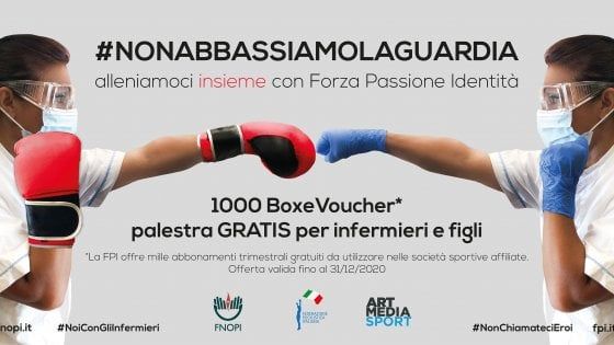 Pugilato, 'Non abbassiamo la guardia': omaggio della Fip agli infermieri