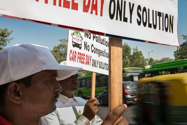 New Delhi, Car free day per dire basta allo smog