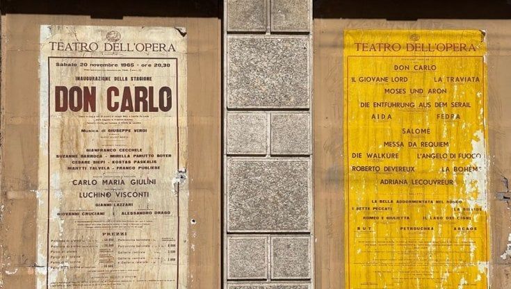 Opera di Roma, su un muro spunta il manifesto ritrovato del Don Carlo del ’65