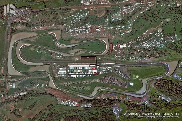 MotoGp, il circuito del Mugello visto dal satellite