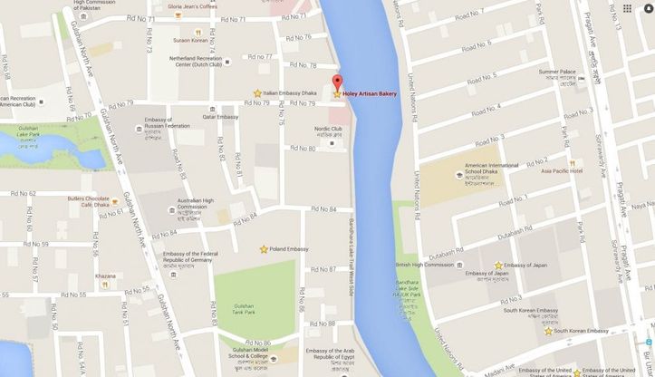 Commando assalta bar a Dacca, vicino ad ambasciata italiana - la mappa