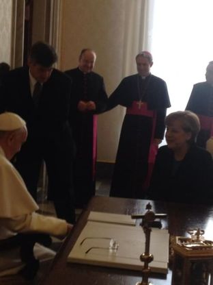 Angela Merkel a Roma, udienza privata da papa Francesco
