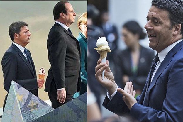 Renzi risponde all'Economist: mangia e offre gelati a Palazzo Chigi