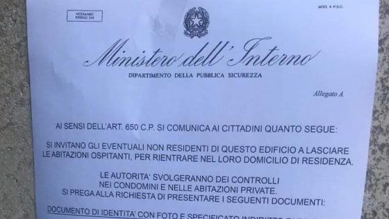 Coronavirus, "Lasciate le abitazioni": il falso volantino affisso nei condomini