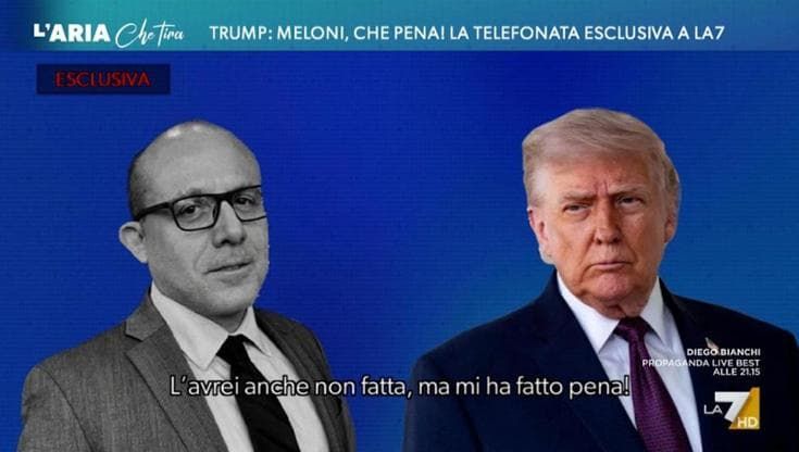 Trump a La7: "Meloni mi implorava per una foto, mi ha fatto pena"