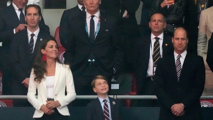 Europei2020, in tribuna la tristezza di William, Kate e George