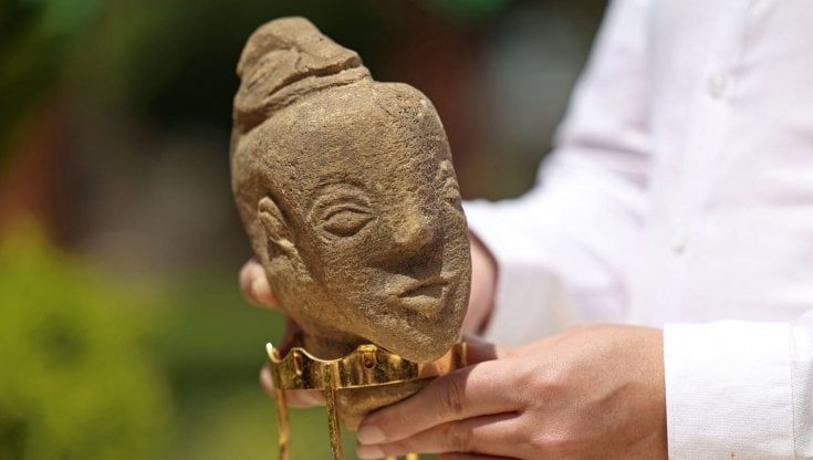 Gaza, trovata una statua di divinità: risale a 4500 anni fa