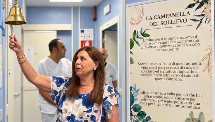 Una campanella per la fine delle terapie: il dono di una paziente all’Oncologia di Ischia