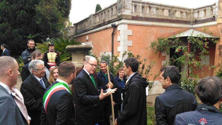 Il principe Alberto di Monaco a Ventimiglia per l'anniversario dei giardini Hanbury