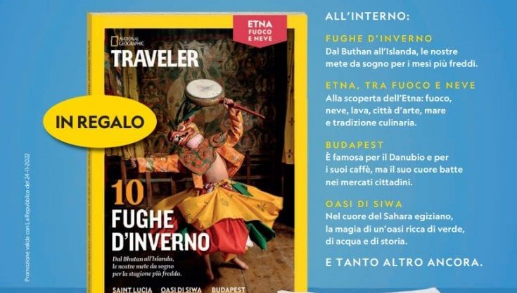 Il 24 novembre National Geographic Traveler in regalo con Repubblica