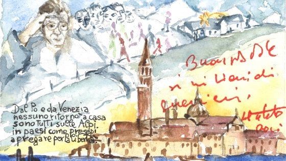 Natale, il referendum sull'autonomia nei biglietti d'auguri di Bossi: "Preghiamo per la libertà"