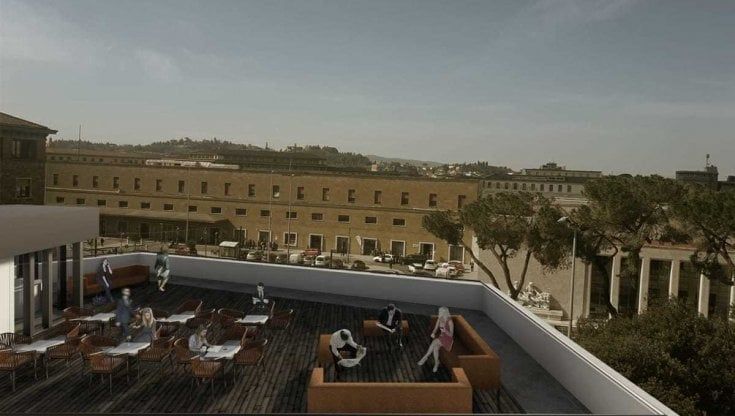 Firenze, Palaffari tutto nuovo: ingresso trasparente e bar sul roof garden affacciato sulla città