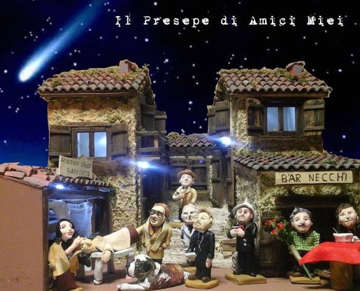 Firenze, i personaggi di "Amici Miei" protagonisti di un presepe