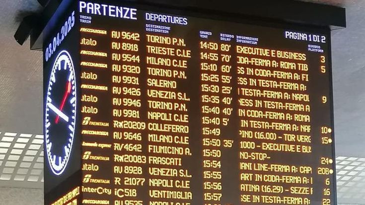 Guasto sulla linea ferroviaria Roma-Napoli, ritardi fino a 80 minuti