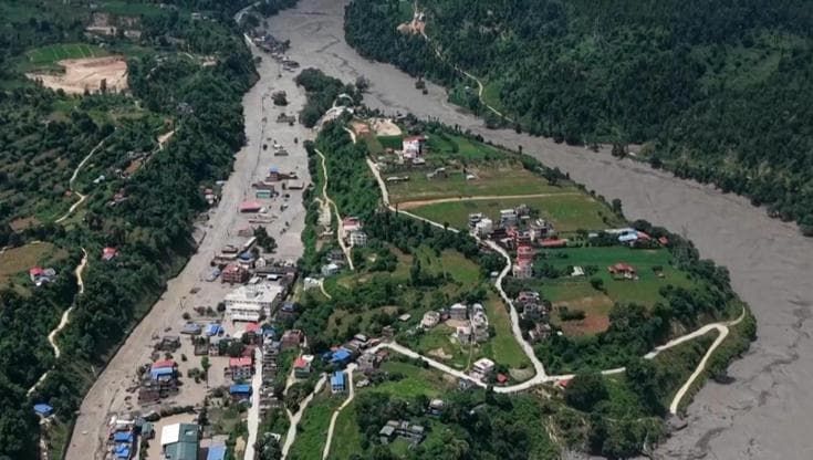 Nepal: le immagini aeree delle devastazioni dopo le frane e le inondazioni