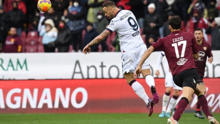 Arnautovic stavolta non basta, il Bologna pareggia a Salerno