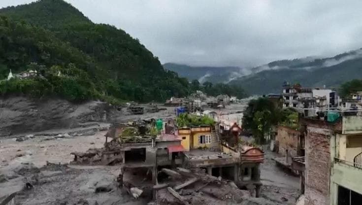 Nepal, villaggi distrutti dall'alluvione: le immagini riprese dal drone