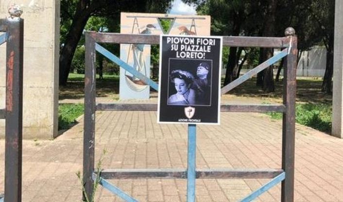 Roma, blitz neofascista a Tor Bella Monaca: "Piovono fiori su piazzale Loreto"