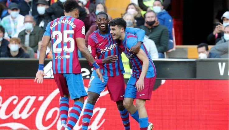 Liga: il Siviglia frena in casa dell'Espanyol, Aubameyang trascina il Barcellona