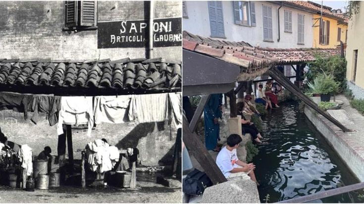 Vicolo Lavandai, quando a fare il bucato erano gli uomini: oggi i turisti si rinfrescano sul brellin
