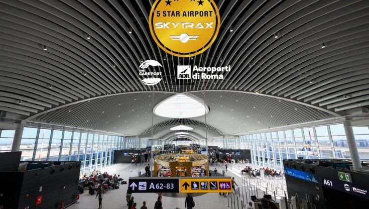 L'aeroporto di Fiumicino ottiene le cinque stelle Skytrax