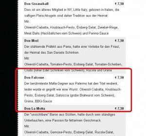 "Falcone grigliato come un wurstel"<br />E' bufera una panineria di Vienna