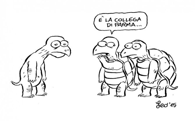 Caso asili, la vignetta di Ortolani