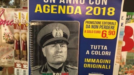 Agenda con Mussolini in vendita nelle edicole di Firenze, la denuncia di Liberi e Uguali: "E' apologia di fascismo"