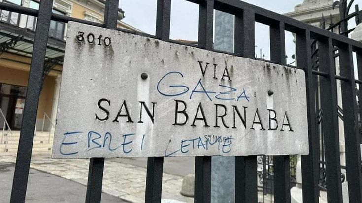 A Milano scritta antisemita vicino alla sinagoga. La denuncia della comunità ebraica: “Atto grave”