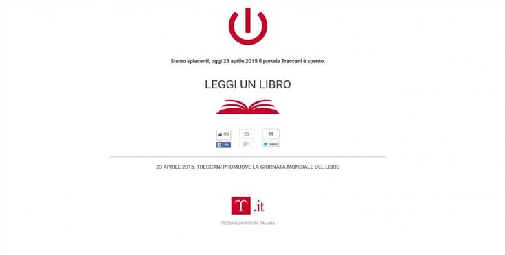 Giornata mondiale del libro, chiuso il sito Treccani: "Andate a leggere"