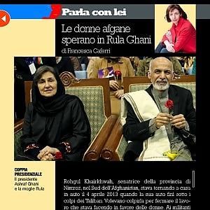 Le donne afgane sperano in Rula Ghani