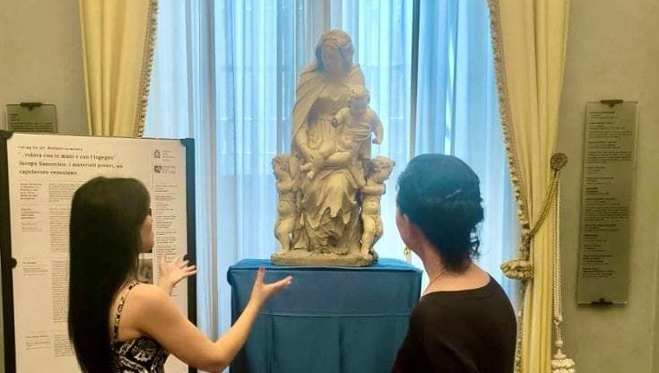 L’avventuroso restauro della Madonna di gesso dal genio di Sansovino