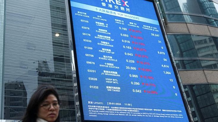 Le Borse di oggi, 29 gennaio. Asia mista dopo la richiesta di liquidazione di Evergrande. Europa fiacca. Bce, idee diverse sui tassi