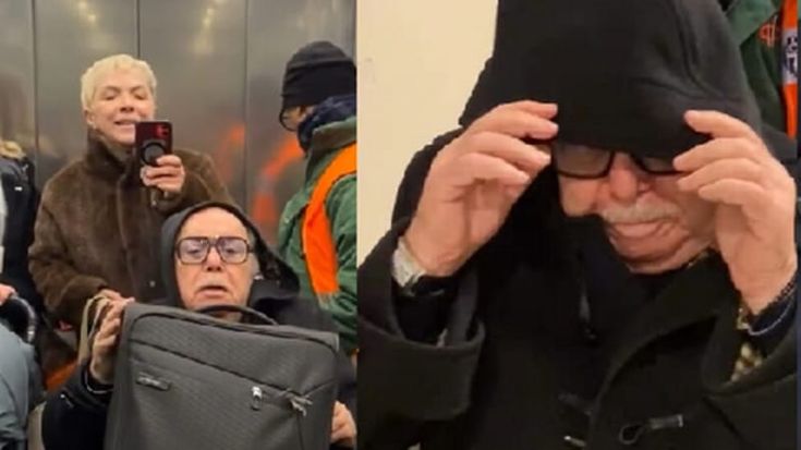 Lino Banfi sulla sedia a rotelle, si copre il viso e la figlia scherza: “Ma che ti vergogni?”