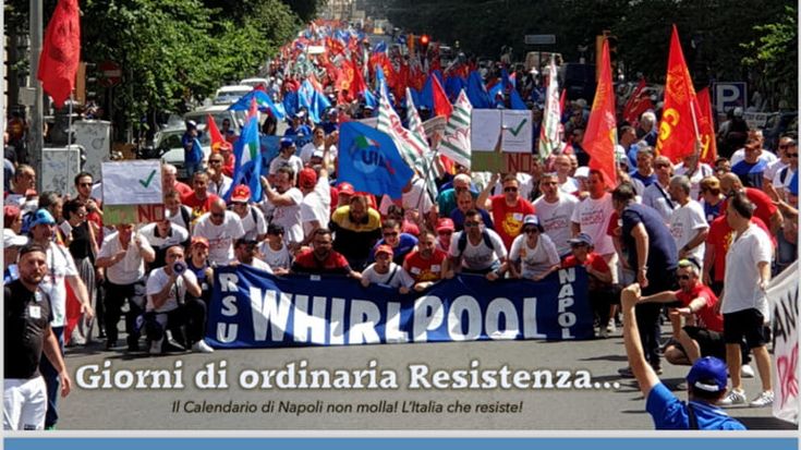 Ex Whirlpool Napoli, un calendario con le immagini della lotta