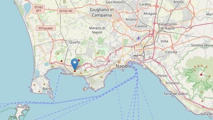 Terremoto di magnitudo 3.1 ai Campi Flegrei