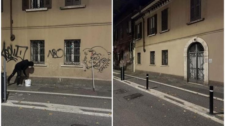 Ghost Pitùr, il giustiziere bresciano dei graffiti: “Cancello il degrado per restituire la bellezza”