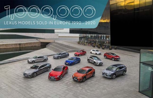 Lexus festeggia un milione di veicoli venditi in Europa