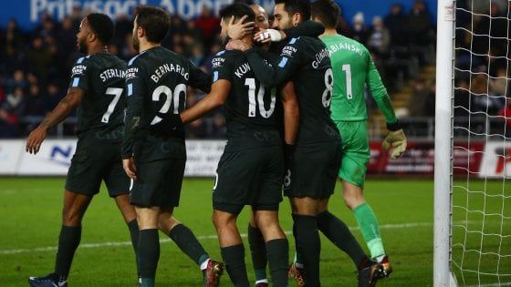 Inghilterra: City, vittoria e record. United e Tottenham ok, si fermano Liverpool e Arsenal