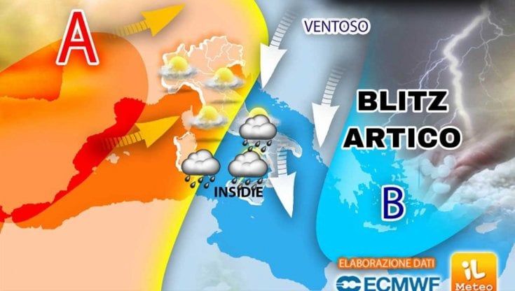 Previsioni meteo, in arrivo il blitz artico con venti forti e neve a bassa quota