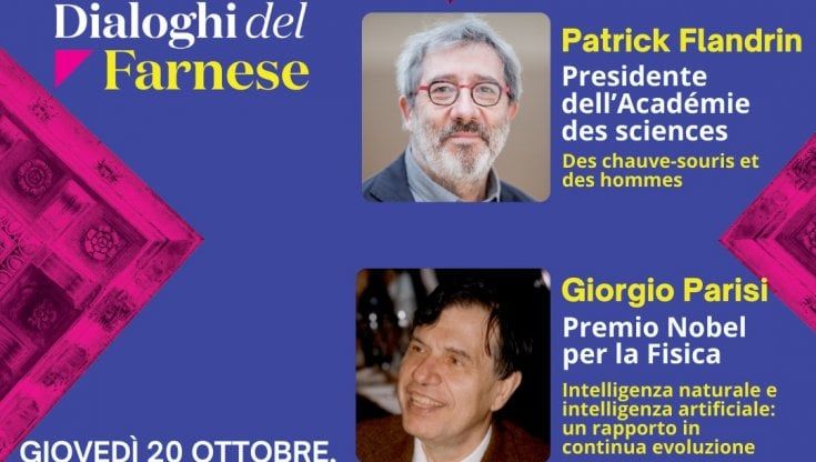 Il Nobel Giorgio Parisi e  il presidente dell’Académie des Sciences Patrick Flandrin a Palazzo Farnese