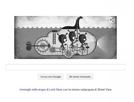 Mostro di Loch Ness, Google celebra l'81° anniversario della foto con un doodle