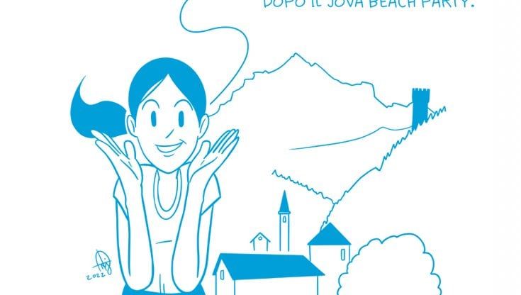 Il fumetto Azzurra arriva ad Aosta per la terza tappa del Jova beach party
