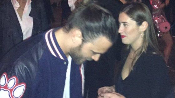 Maria Elena Boschi al Salone del Mobile con l'attore Giulio Berruti