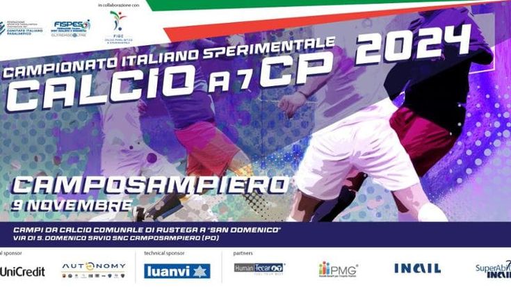 Calcio a 7 CP, il 9 novembre a Camposampiero si accende il Campionato Italiano Sperimentale